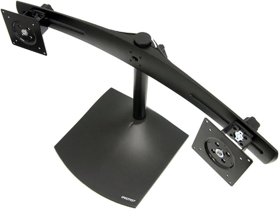 DS100 SERIE DUAL LCD STAND/BLACK MAX 24IN HORIZ. 2CLAMPS