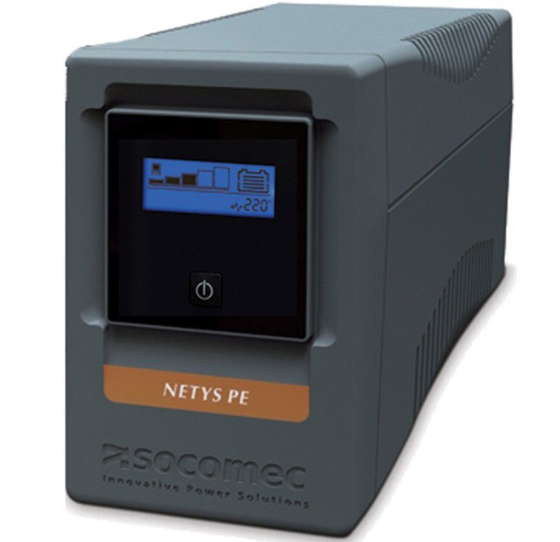 UPS Socomec NPE-2000-LCD, 2000 VA, 1200 W, line-interactive, 6x C13, 1x C14, 1x RJ45, 1x USB, Sealed Lead-acid maintenance-free, Tower, Gri