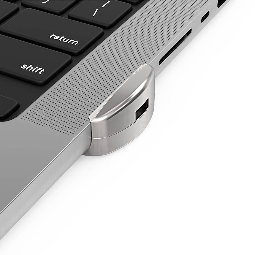 MACBOOK PRO 14-INCH LEDGE LOCK/ADAPTER WITH KEY LOCK SILVER