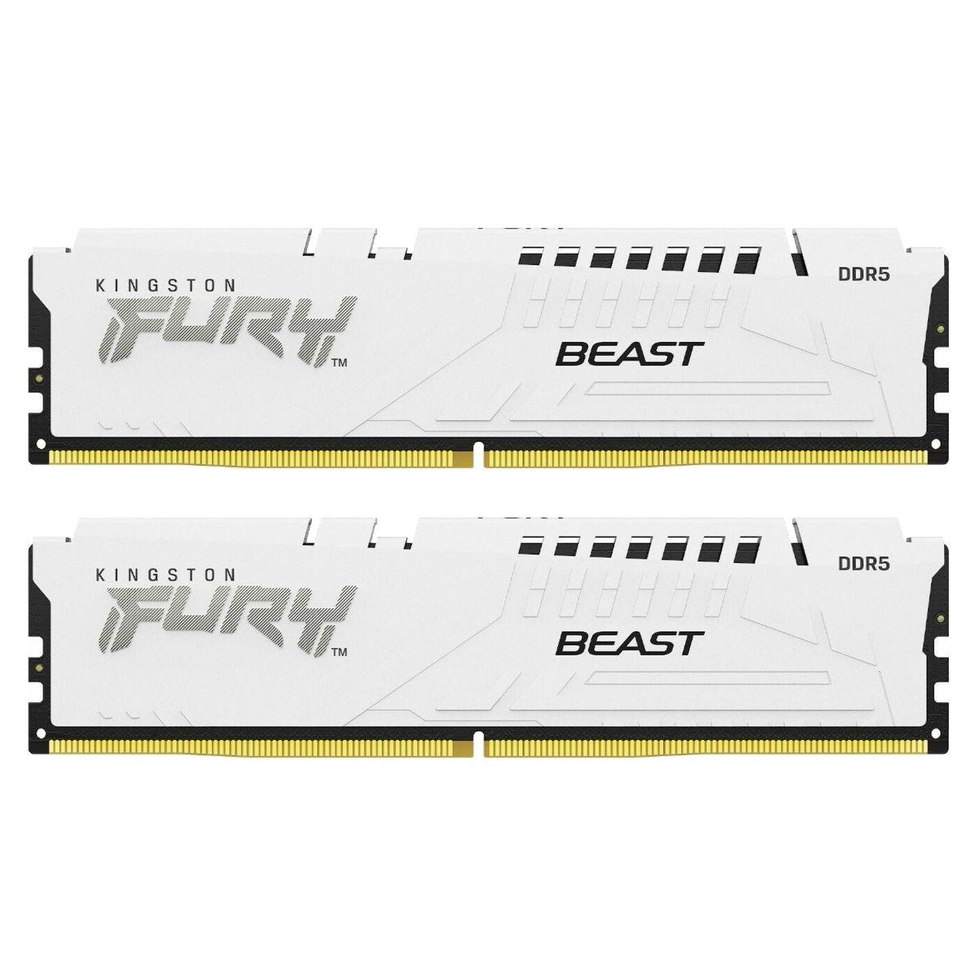 Memorie Kingston FURY Beast 64 GB DDR5 6000 MHz CL30, kit 2 x 32 GB, XMP 3.0 / EXPO, Alb