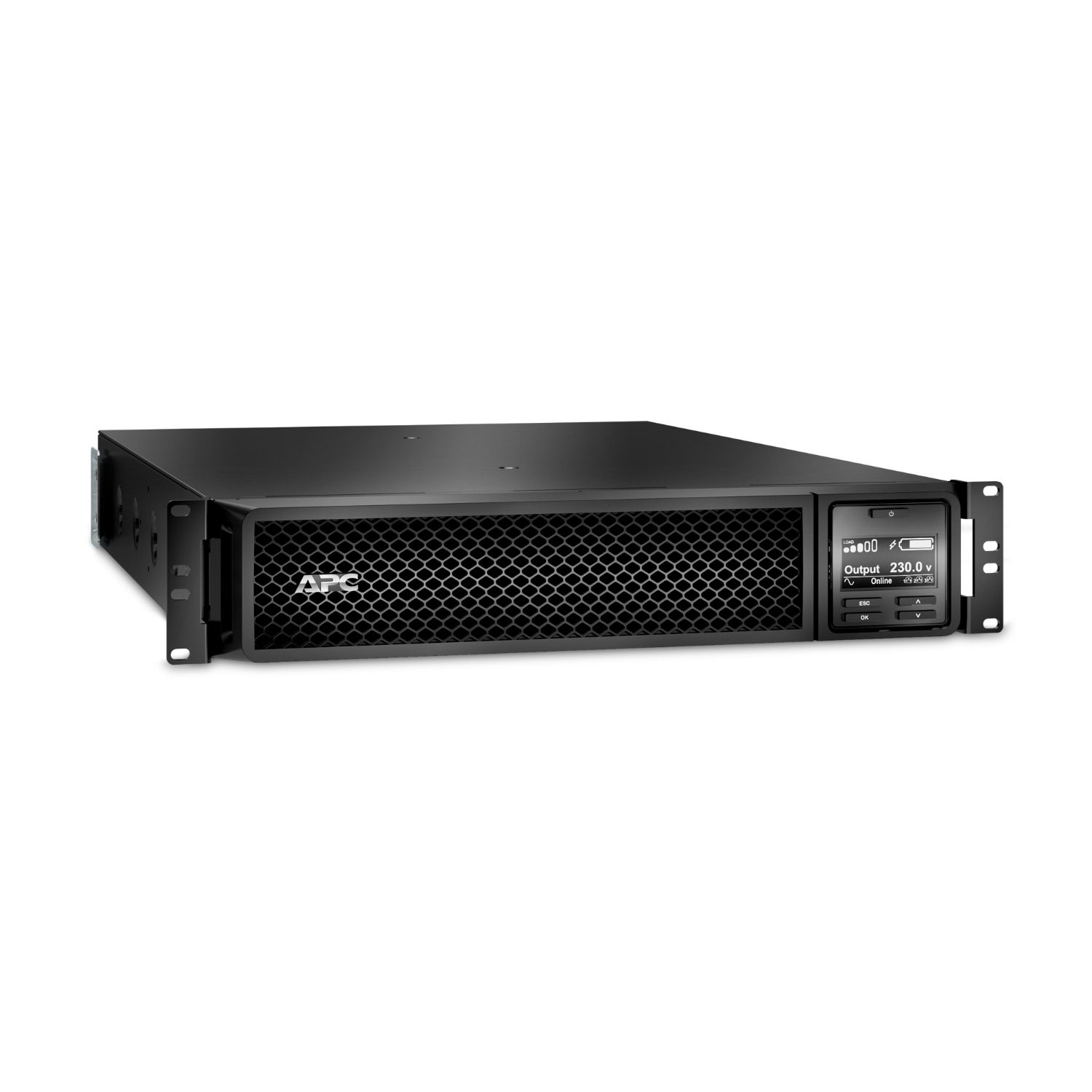 UPS APC SRT1000RMXLI-NC, 1000 VA, 1000 W, on-line double-conversion, 6x C13, 1x RJ45, 1x USB, 48 V Sealed Lead Acid (VRLA), LCD, Rack 2U, Negru