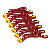 Power Cord Kit (6 ea), Locking, C13 to C14, 1.8m, Red