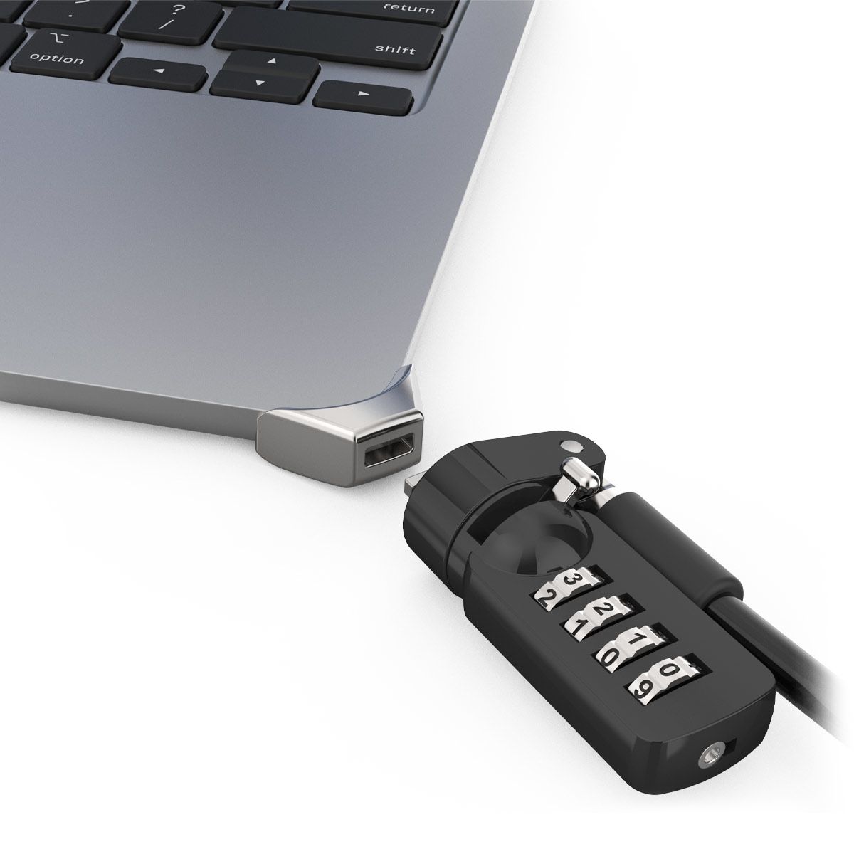 LEDGE LOCK ADAPTER FOR MACBOOK/AIR 15IN M2 WITH CL37 SILVER AND