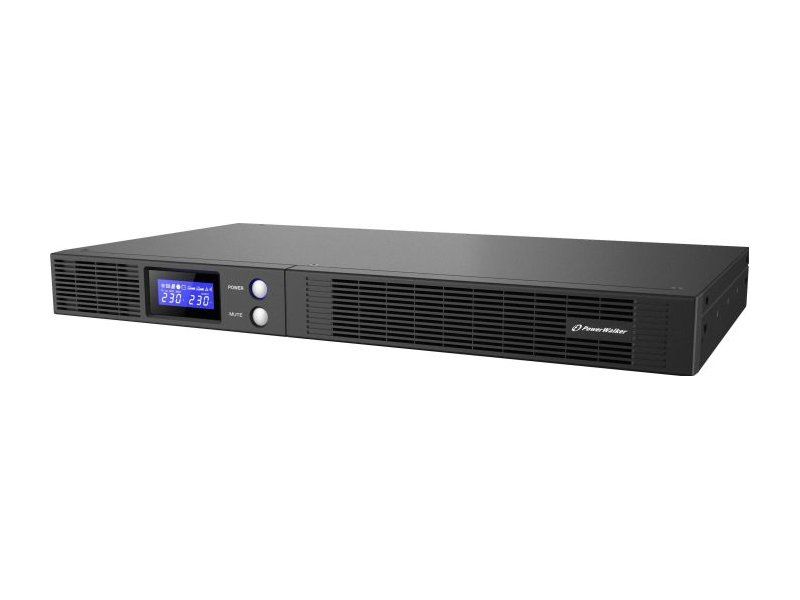 UPS PowerWalker VI 1500 R1U, 1500VA, 900 W, cu management, line-interactive, 4x C13, 1x C14, 1x USB, 6.0V/9.0Ah LCD, Rack 1U, Negru