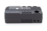 UPS Digitus DN-170110, 600 VA, 360 W, line-interactive, 4x Schuko, 3x C13, 1x RJ45, 1x USB, 12V 7Ah LED, Brick, Negru