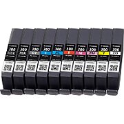Cartus cerneala Canon 4192C008 ,Black/tri-color ,10 x 14.4 ml ,Original (PFI-300mbk/pbk/c/m/y/pc/pm/r/gy/co)