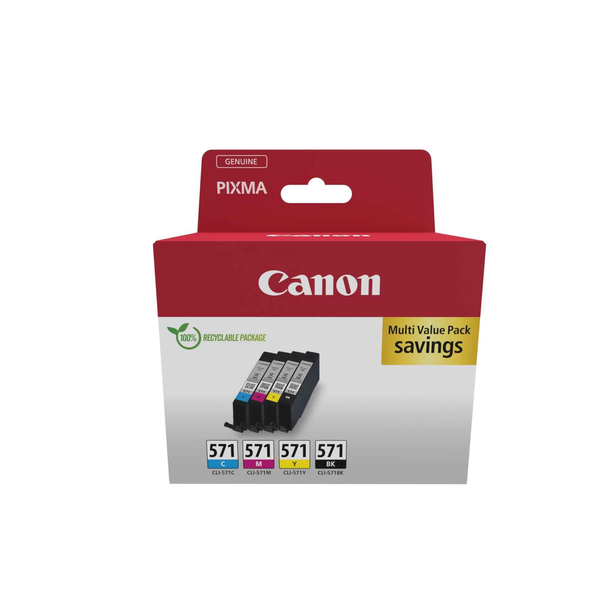 Cartus cerneala Canon 0386C008 ,Black/tri-color ,4x7 ml ,Original (cli-571cmybk)