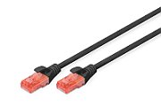 DIGITUS DK-1612-030/BL DIGITUS Premium CAT 6 UTP patch cable, Length 3,0 m, Color black