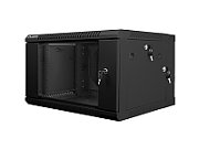 LANBERG WF02-6606-10B Lanberg wall-mounted double section rack 19 flat pack 6U/600x600mm black