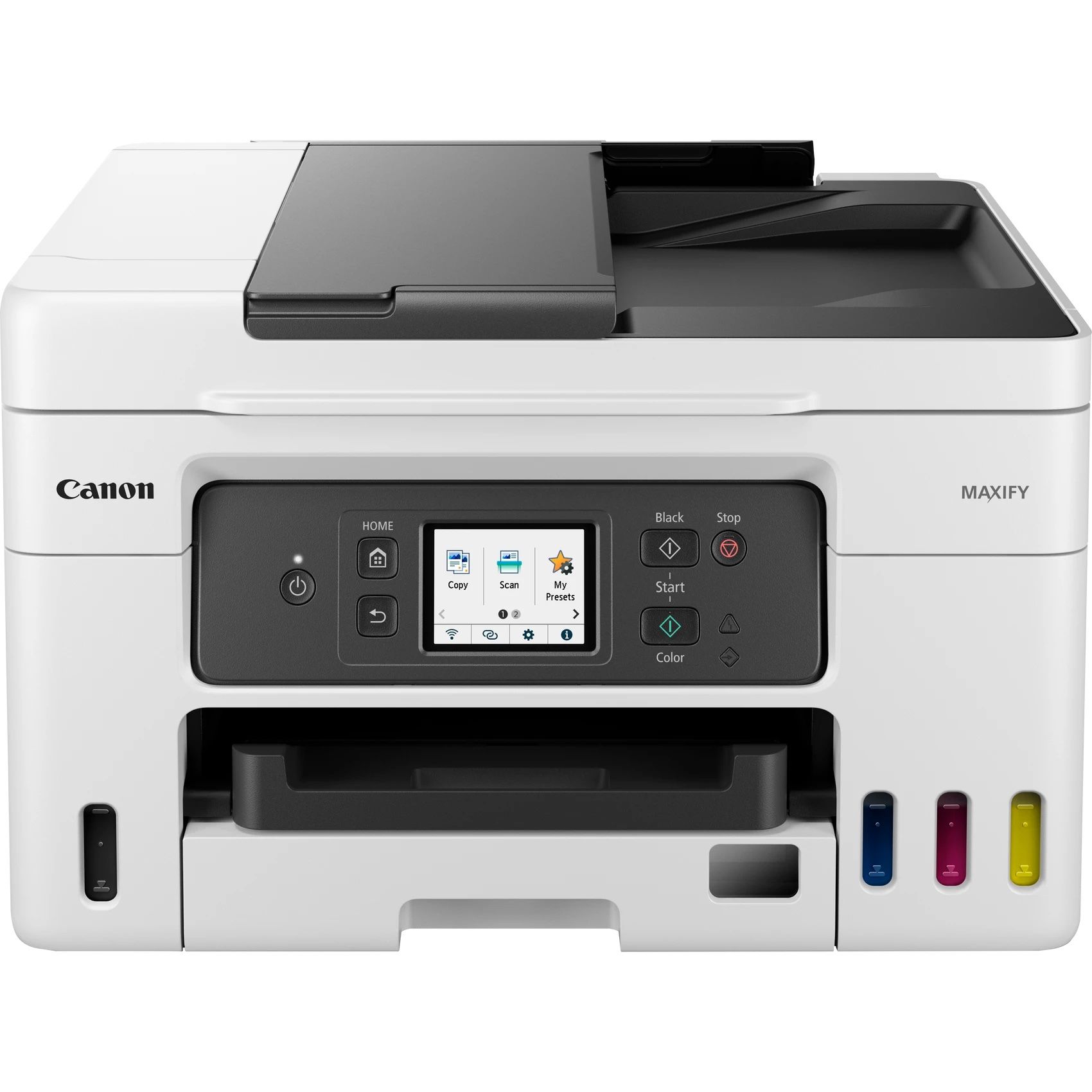 Imprimanta multifunctionala inkjet color Canon GX4050, A4, duplex, ADF, USB 2.0, Wi-Fi, 18 ppm negru, 13 ppm color