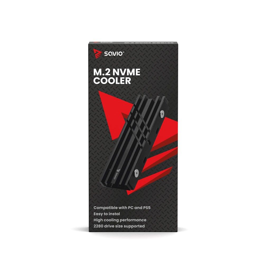 SAVIO Cooling for M.2 NVME 2280 drives  AK-60  Black