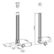 Maclean MC-914 Universal Soundbar Mount Speaker Holder Mounting Under TV up to 15kg VESA Space Saving