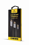 HDMI Male to DisplayPort Male + USB-A Male 4K Adapter Gembird A-HDMIM-DPM-01 Black