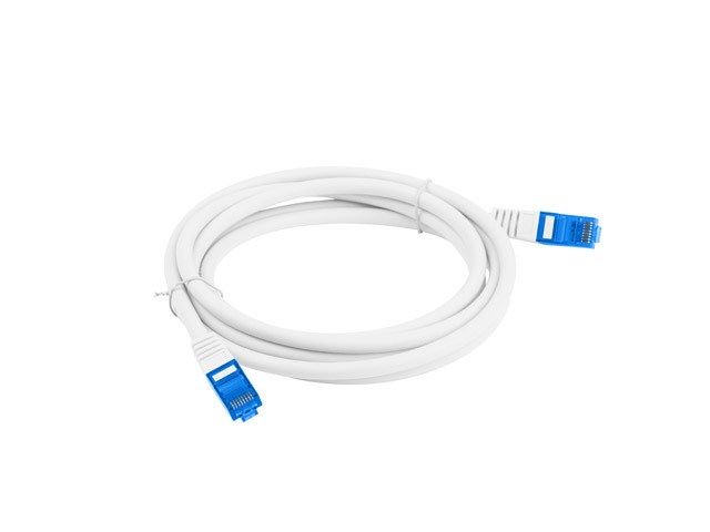 PATCHCORD CAT.6A S/FTP LSZH CCA 2M WHITE FLUKE PASSED LANBERG