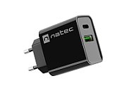 NATEC NETWORK CHARGER RIBERA USB-A+USB-C 20W PD