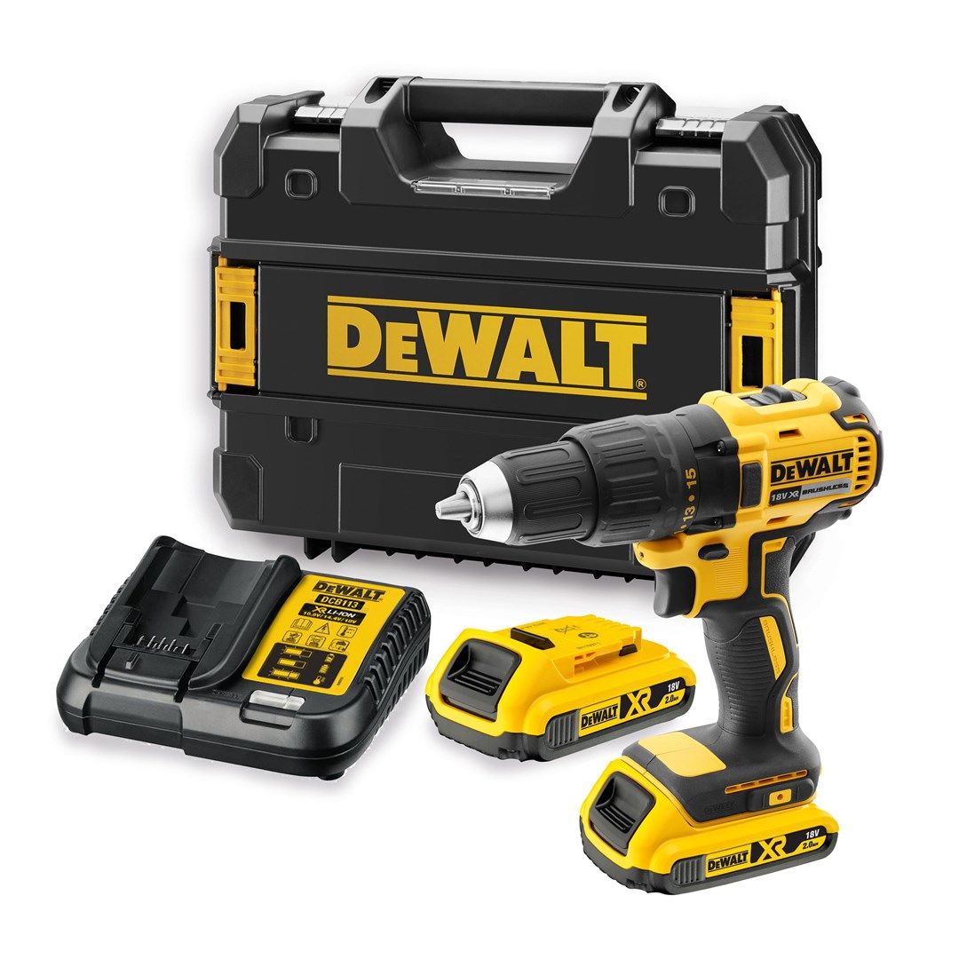 XR 18V Drill Driver Brushless 2xaku 2Ah Charger