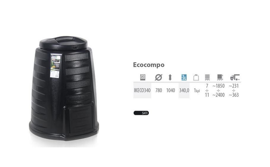 PROSPERPLAST COMPOSTER 340L BLACK