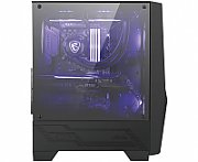 MSI MAG FORGE 100M Mid Tower Gaming Computer Case 'Black  2x 120mm ARGB PWM Fan  1x 120mm Fan  1-6 ARGB Hub  Mystic Light Sync  Tempered Glass Panel  ATX  mATX  mini-ITX'
