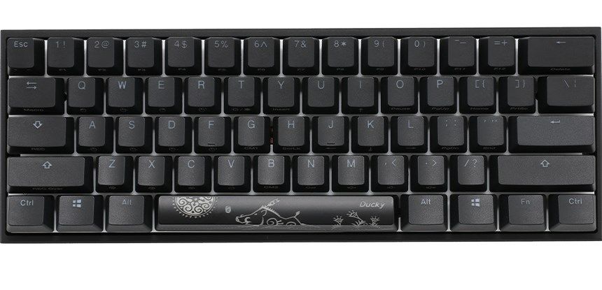 Ducky Mecha Mini Gaming Keyboard  MX-Speed-Silver  RGB-LED - Black
