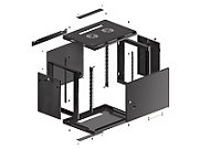Lanberg WF01-6409-00B rack cabinet 9U Wall mounted rack Black