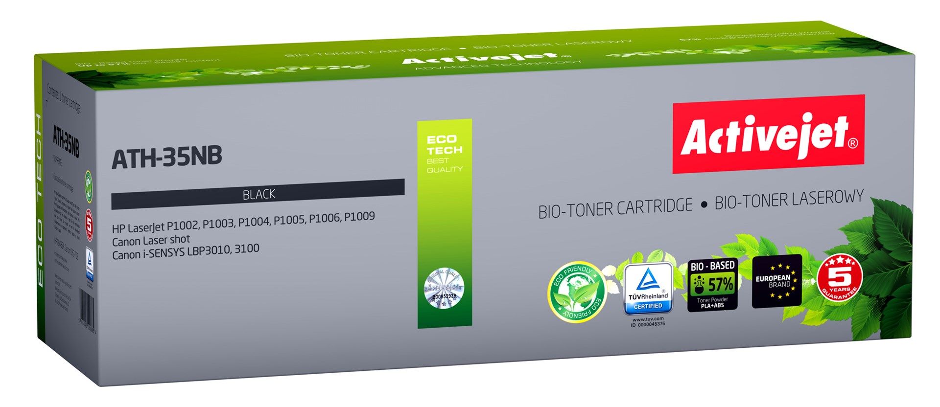 Cartus toner Activejet ATH-35NB BIO ,Negru ,1 800 pagini (compatibil cu HP + Canon ATH-35NB BIO)