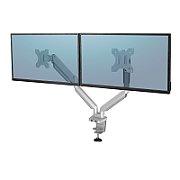 Fellowes Ergonomics arm for 2 monitors - Platinum series  silver