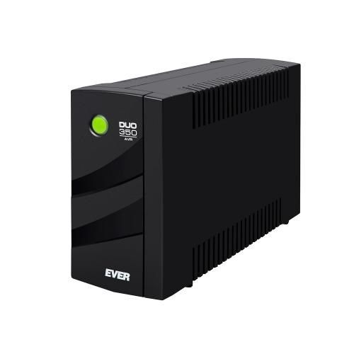 UPS Ever Duo 350 AVR, 350 VA, 245 W, line-interactive, 2x Schuko, 1x C13, 12V/5Ah Tower, Negru