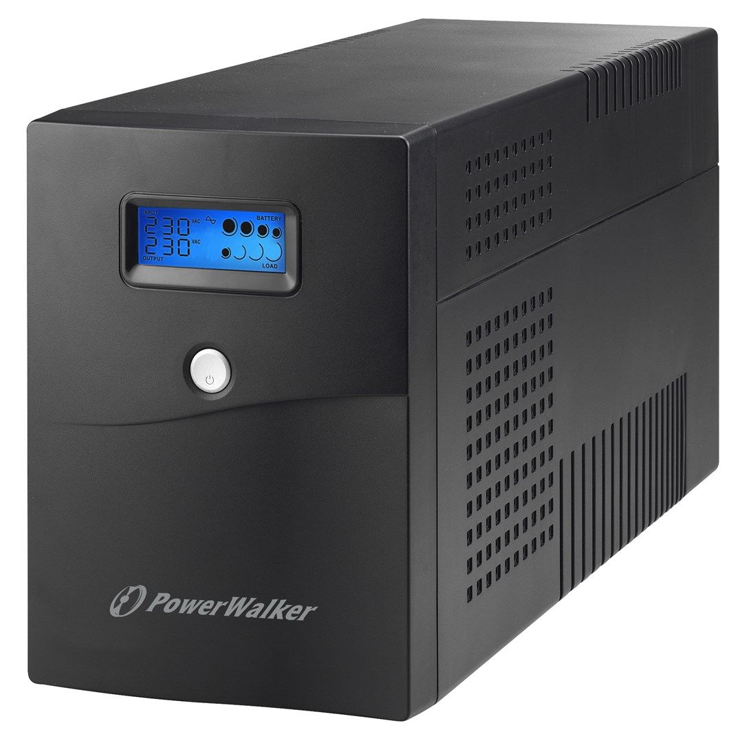 UPS PowerWalker VI 3000 SCL FR, 3000 VA, 1800 W, cu management, line-interactive, 4x Schuko, 1x RJ45, 12V 9Ah Tower, Negru