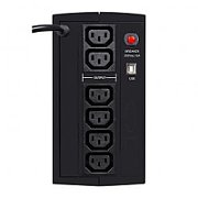 UPS Ever Duo 850 AVR USB, 850 VA, 550 W, cu management, line-interactive, 6x C13, 1x USB, 12V/5Ah Tower, Negru