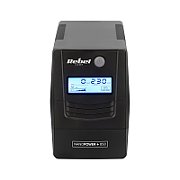UPS Rebel RB-4024, 850 VA, 480 W, off-line, 2x Schuko, 1x RJ45, 1x USB, 12V 9Ah Tower, Negru