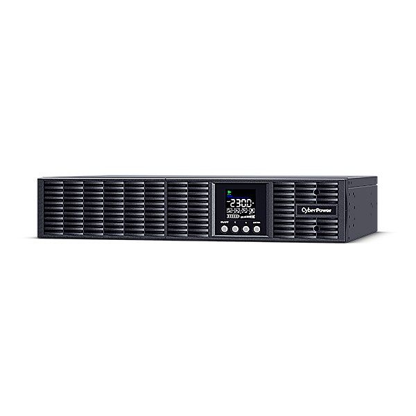 UPS Cyber Power OLS1500ERT2UA, 1.5 kVA, 1350 W, on-line double-conversion, 8x C13, 1x C14, 2x RJ45, 1x USB, 48 V LCD, Tower/Rack 2U, Negru