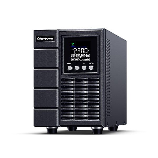 UPS Cyber Power OLS2000EA-DE, 2000 VA, 1800 W, cu management, on-line double-conversion, 2x Schuko, 2x C13, 1x C14, Sealed Lead-acid, 13 minute (50% sarcina), LCD, Tower, Negru