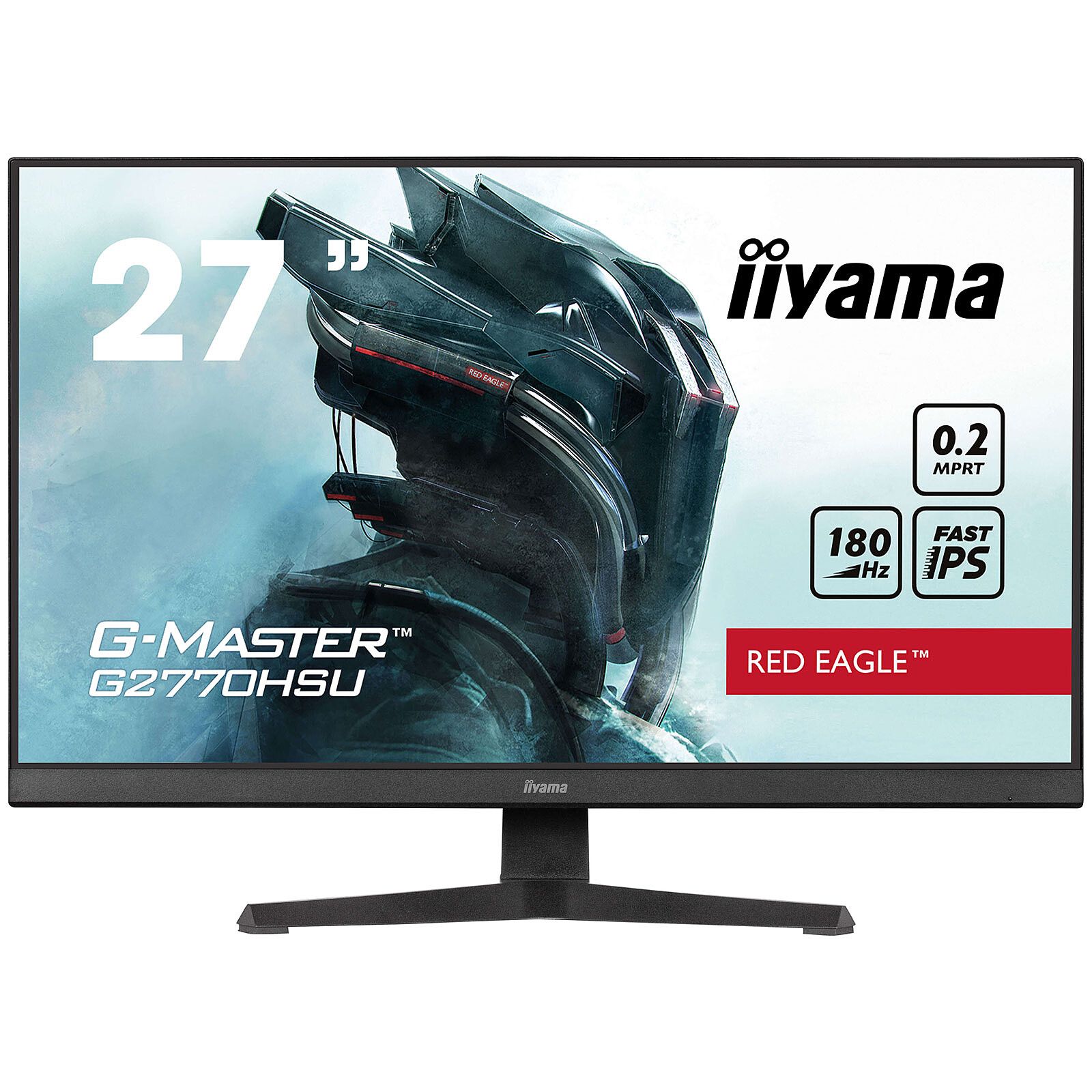 Monitor 27 inch LED IIyama G-MASTER Red Eagle G2770HSU-B6 1920 x 1080 pixeli, 180 Hz, 0.2 ms, Negru