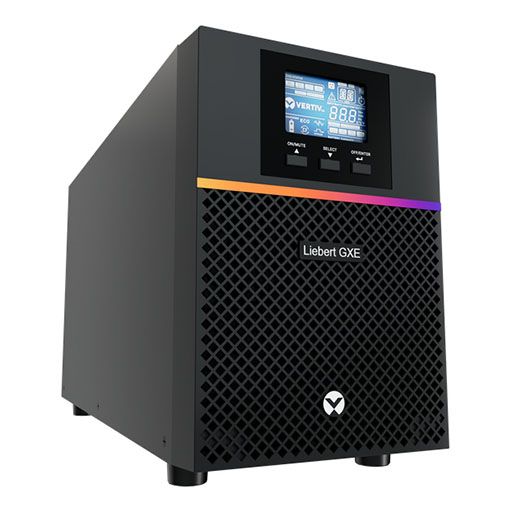UPS Vertiv GXE3-1500IMT, 1500 VA, 1350 W, on-line double-conversion, 8x C13, 1x C14, 1x USB, Lead–acid, 9 minute (50% sarcina), Tower, Negru