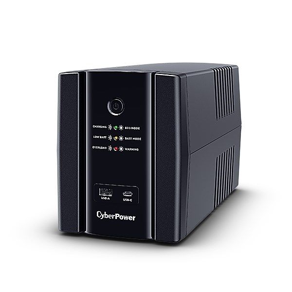 UPS Cyber Power UT1500EG-FR, 1500 VA, 900 W, cu management, line-interactive, 4x Schuko, 2x USB, Sealed Lead-acid, LED, Tower, Negru