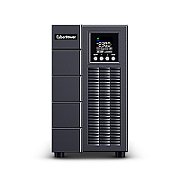 UPS Cyber Power OLS3000EA, 3 kVA, 2700 W, on-line double-conversion, 6x C13, 1x C19, 1x USB, Sealed Lead Acid (VRLA), LCD, Tower, Negru
