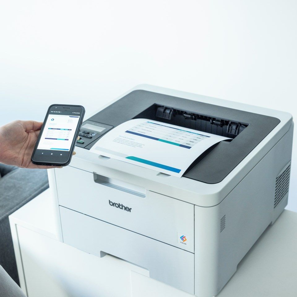Imprimanta laser color Brother HL-L3220CW, A4, USB 2.0, Wi-Fi, 18 ppm negru, 18 ppm color