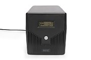UPS Digitus DN-170075, 1500 VA, 900 W, line-interactive, 4x Schuko, 2x RJ45, 1x USB, 12V 9Ah LCD, Tower, Negru