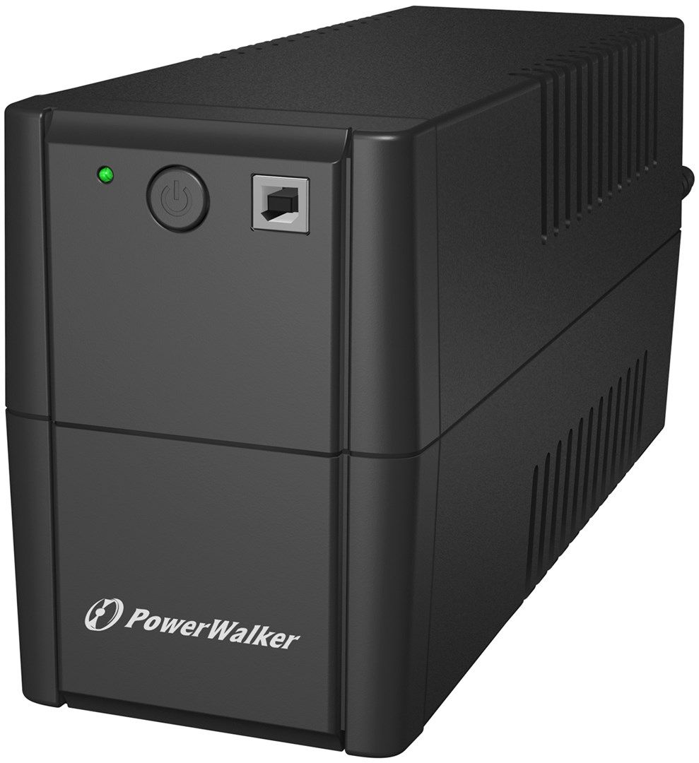 UPS PowerWalker VI 850 SH, 850 VA, 480 W, cu management, line-interactive, 2x Schuko, 12.0V/9.0Ah Tower, Negru