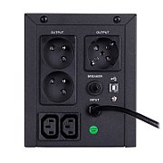 UPS Volt Polska 5UP2000029, 2000 VA, 1200 W, line-interactive, 3x Schuko, 1x RJ45, 1x USB, 9Ah Tower, Negru