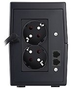 UPS PowerWalker VI 650 SHL, 650 VA, 360 W, cu management, line-interactive, 2x Schuko, 12V 7Ah LCD, Tower, Negru