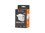 NATEC RIBERA GAN CHARGER 1X USB-A + 1X USB-C 45W WHITE
