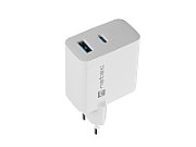 NATEC RIBERA GAN CHARGER 1X USB-A + 1X USB-C 45W WHITE