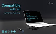 I-TEC USB-A/C 2X DP ADAPTER/DUAL 4K DP VIDEO ADAPTER