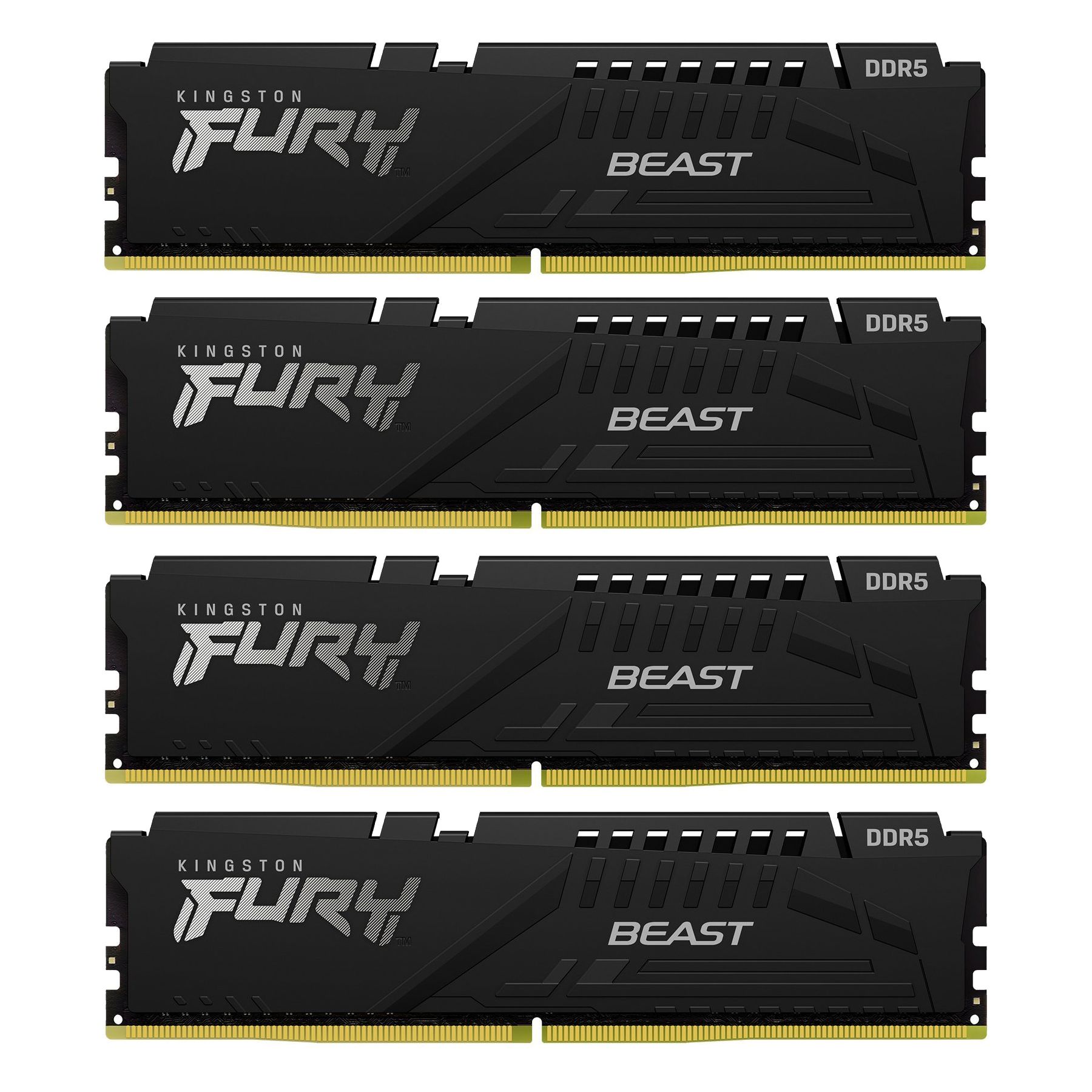 Memorie Kingston FURY Beast 128 GB DDR5 5600 MHz CL40, kit 4 x 32 GB, XMP 3.0, Negru