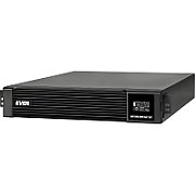 UPS Ever POWERLINE RT PRO 3000, 3000 VA, 3000 W, cu management, on-line double-conversion, 8x C13, 1x C19, 1x USB, 12V/9Ah LCD, Rack 2U, Negru