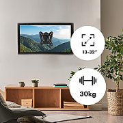 Maclean MC-416 TV Monitor Wall Mount 13 -32  30kg Tilt Rotate max. VESA 100x100 Black Powder Coating LED OLED LCD Universal Bracket Holder