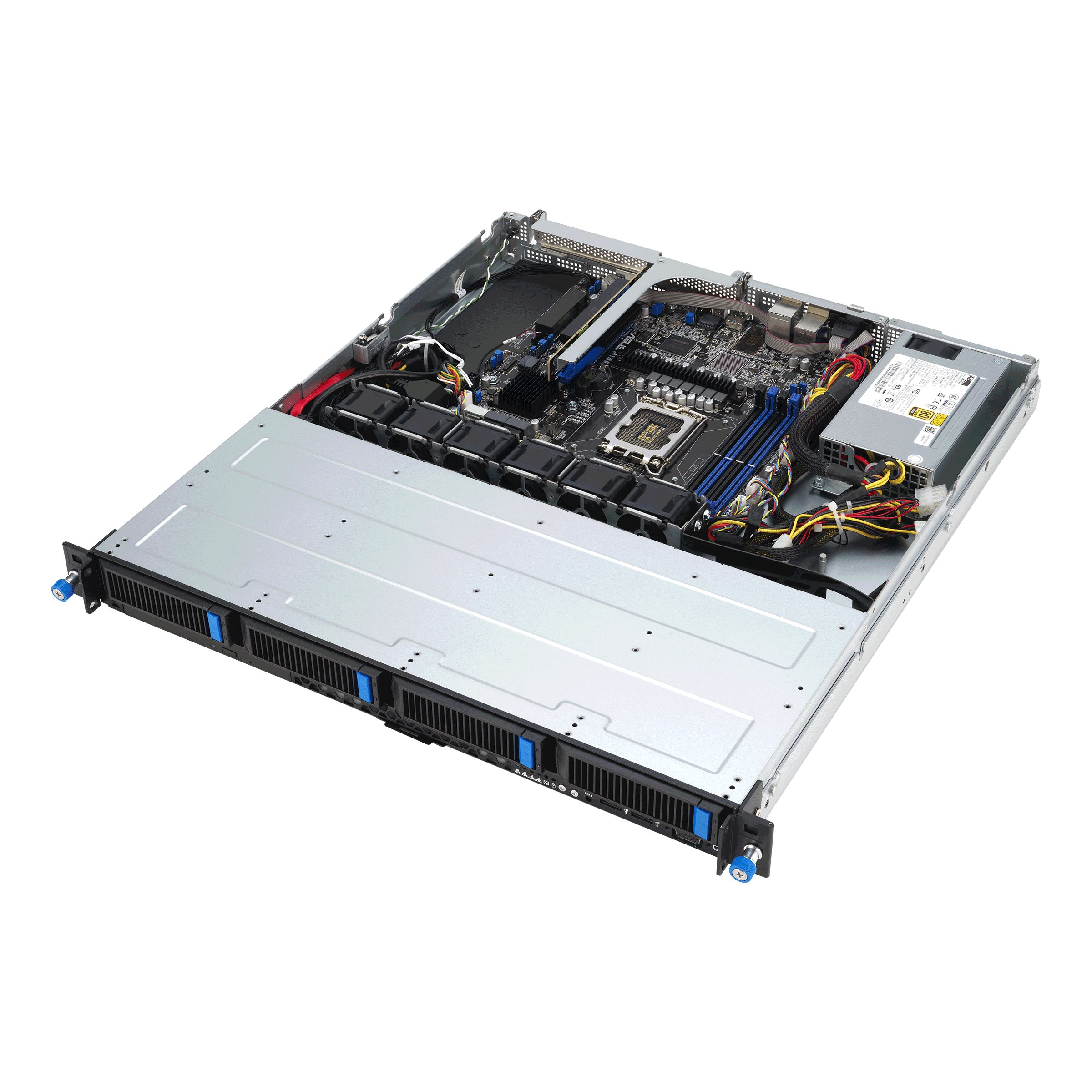 Server ASUS RS300-E12-RS4, Rack 1U, fara procesor,  Intel socket 1700  max 95 W, fara memorie, Fara, 4 x LFF, Fara, 2 x 450 W