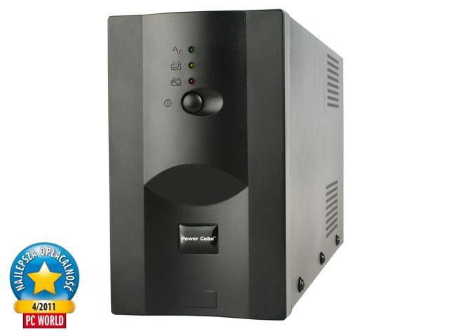 UPS Gembird UPS-PC-652A, 650 VA, 390 W, fara management, line-interactive, 2x C13, 1x C14, 12V 7Ah Sealed Lead-acid, Tower, Negru