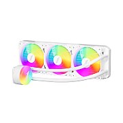 Cooler Procesor 1STPLAYER THUNDERSTORM TS2 360 ALB, marime radiator 380mm, 3 ventilatoare ARGB, Viteza ventilatoare 600-1800 RPM +/- 10%, Viteza pompa: 600-3000 +/- 10%, Suport AMD: AM5/AM4/AM3/AM2/FM3/FM2/FM1, suport INTEL: LGA1700/1200/115x/1366/2011, Airflow: 75.61 CFM, Nivel de zgomot pompa: 30